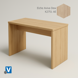 BT60 - Sitztisch 180x60x75 cm Eiche hell