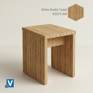 BT60 - Sitztisch 60x60x75 cm Eiche dunkel