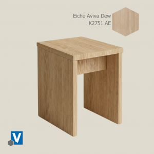 BT60 - Sitztisch 60x60x75 cm Eiche hell